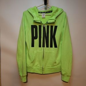 Victoria's Secret PINK Hoodie - Women's - Medium - Neon Green